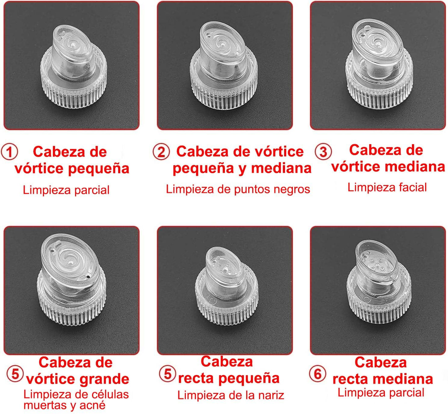 Juego de 9 puntas de depilación para la piel para el cuidado facial de la piel, para la máquina de belleza Elitzia ETLB245 o ET89 ETLB248