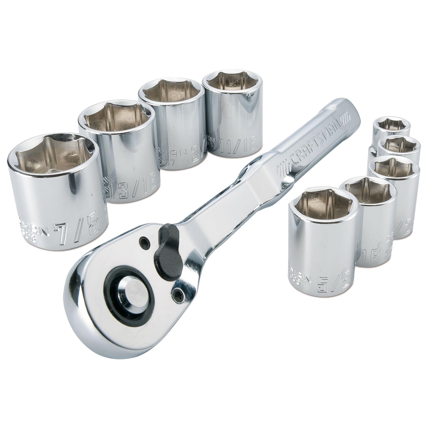 CRAFTSMAN - Juego de herramientas mecánicas, SAE, unidad de 3/8 pulgadas, 10 piezas (CMMT34563)