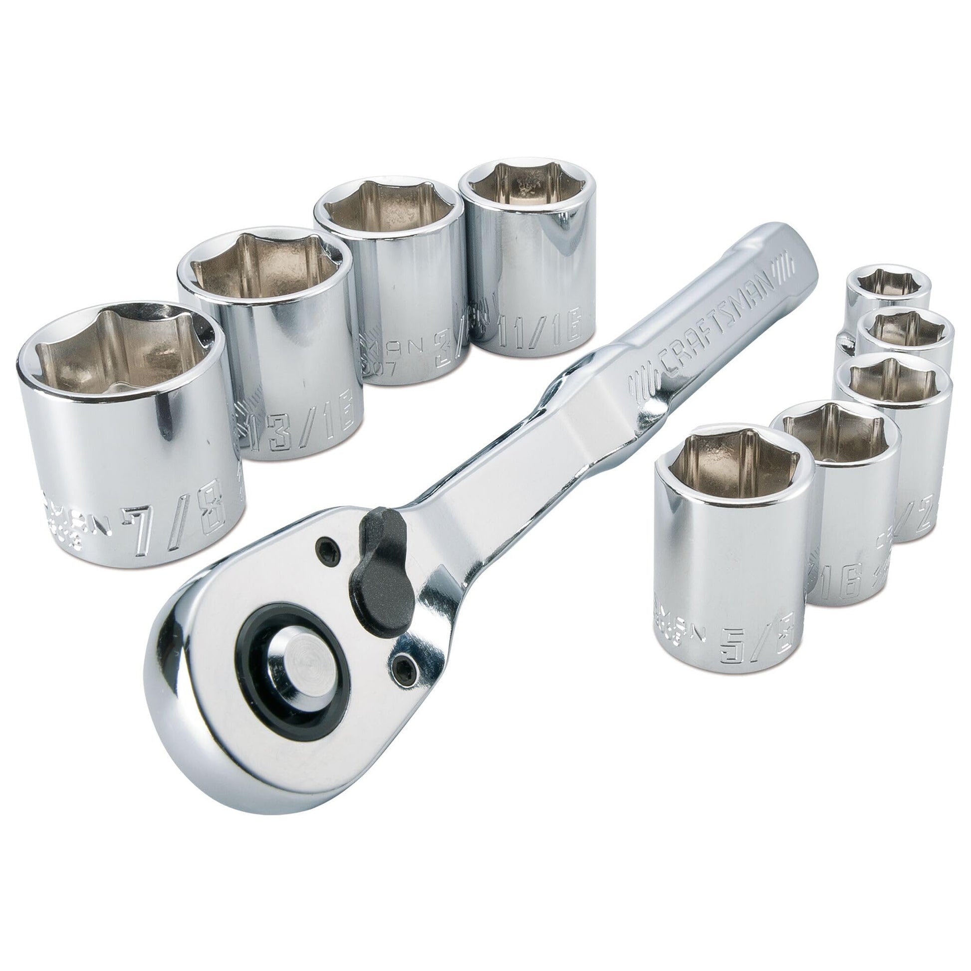CRAFTSMAN - Juego de herramientas mecánicas, SAE, unidad de 3/8 pulgadas, 10 piezas (CMMT34563)
