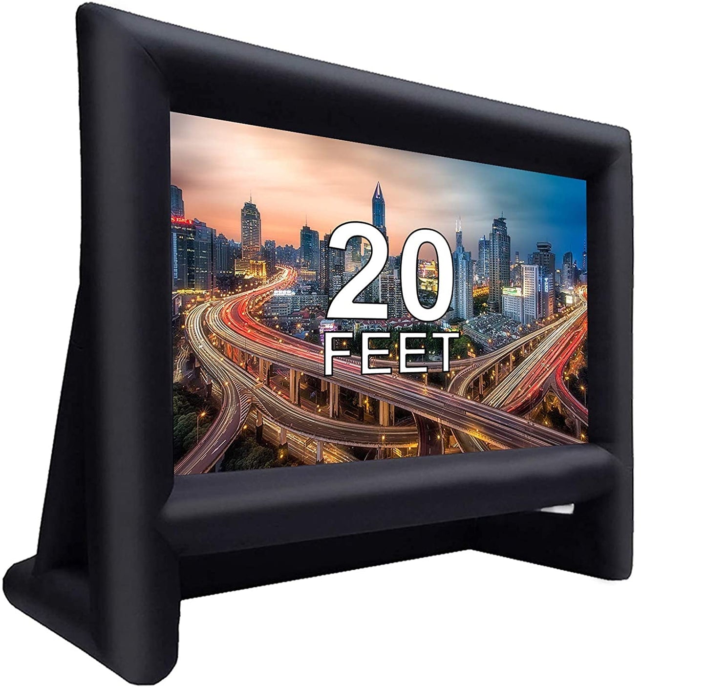 visualización inflable para proyector de películas al aire última intervensión de 20 pies, visualización de proyección para patio exterior para Patio Trasero, película Nocturna, Fiesta al Aire Libre