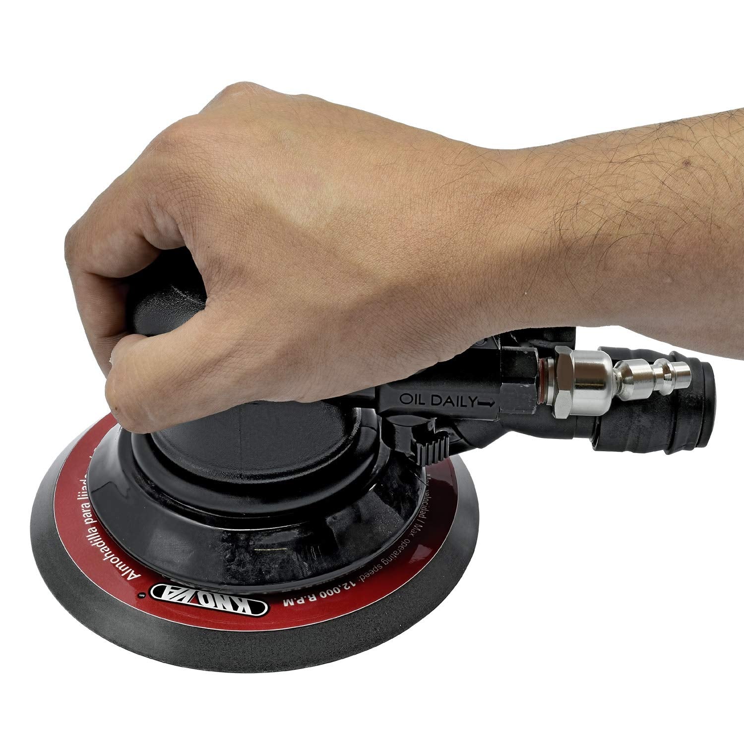 Knova Lijadora Neumática Orbital Rotativa 6" 10,000 R.P.M. 90 PSI c/regulador de velocidades (Lijadora neumática orbital)