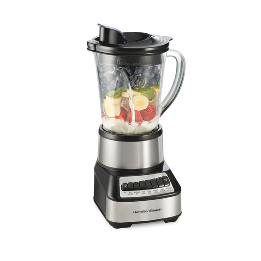 Licuadora Miltifunción Hamilton Beach 54221/14 velocidades/ 700 watts de potencia/ 3 años de garantía/Vaso de Vidrio de 1.18 L
