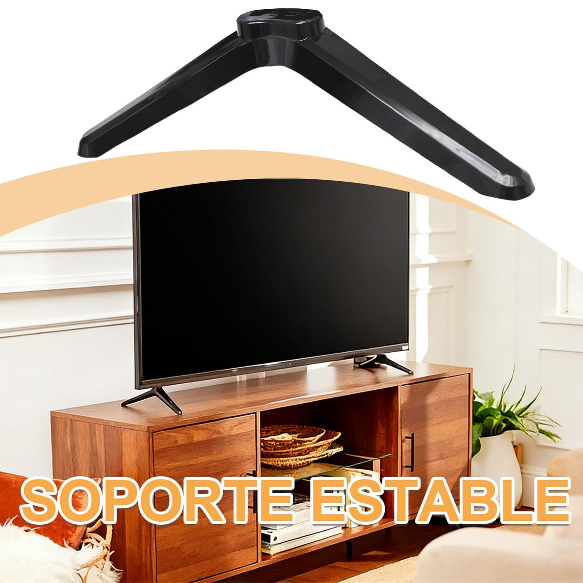 Patas de Televisor Laffoonparts Negras Soporte Universal para Televisores de 32 a 55 Pulgadas