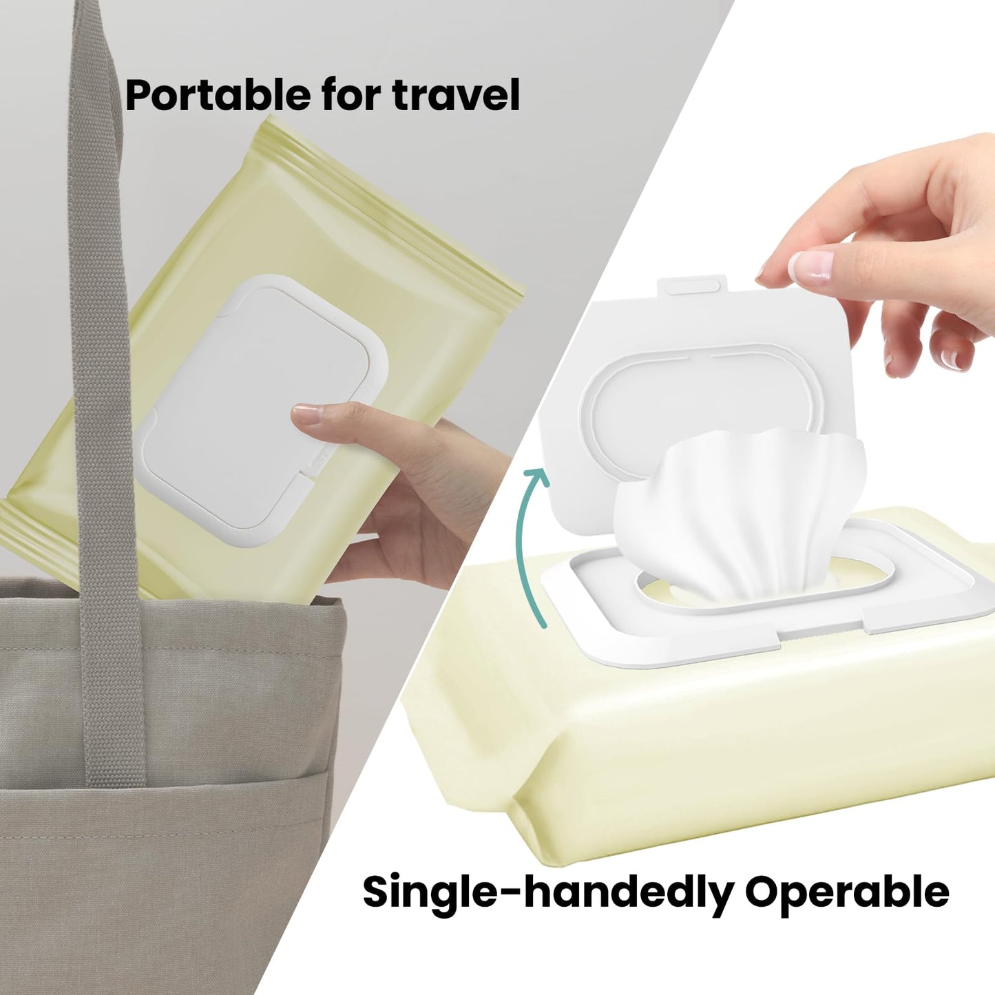 KNOCLOC - Toallitas reutilizables para toallitas de bebé sin tirón, 2 unidades