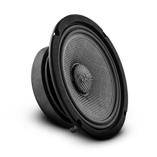 DS18 PRO-CF6.4SL - Altavoz delgado de 6.5 pulgadas de 500 vatios RMS de potencia máxima de 4 ohmios, cono de fibra de carbono, resistente al agua, altavoz medio bajo, gran altavoz para motocicletas y