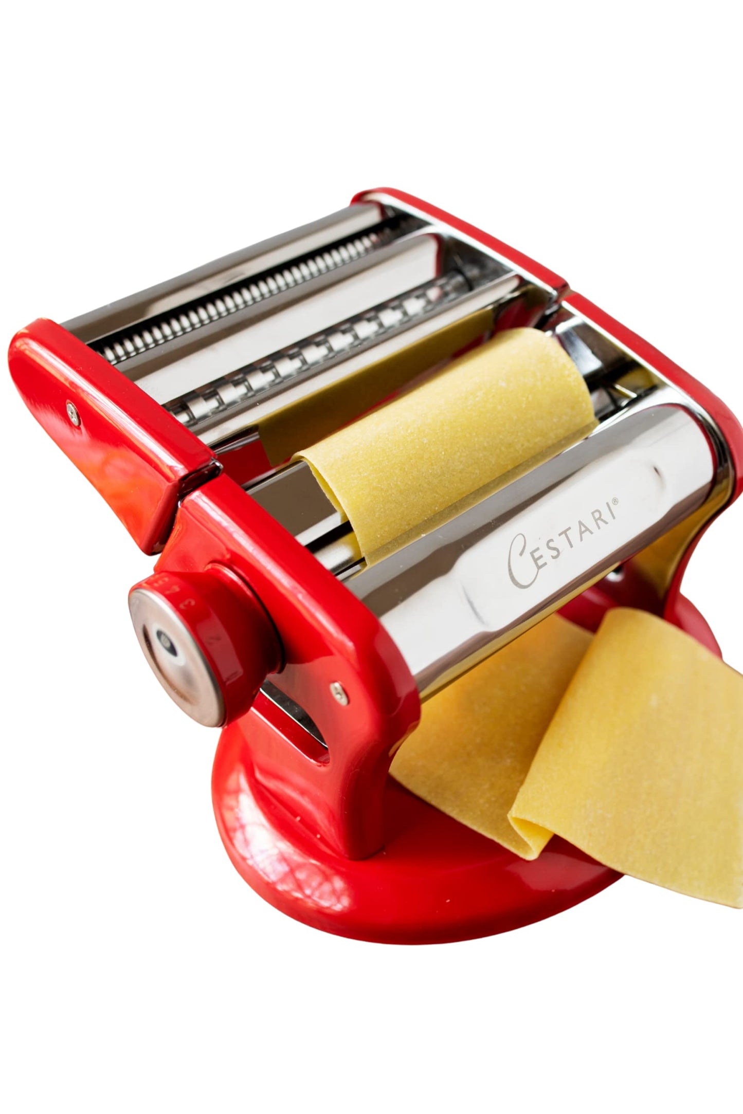 Máquina de pasta profesional para hacer pasta – Base de succión patentada única para uso antideslizante de máquina de rodillo de pasta de acero inoxidable – 150 mm – Fabricador de fideos y rodillo de masa por Cestari
