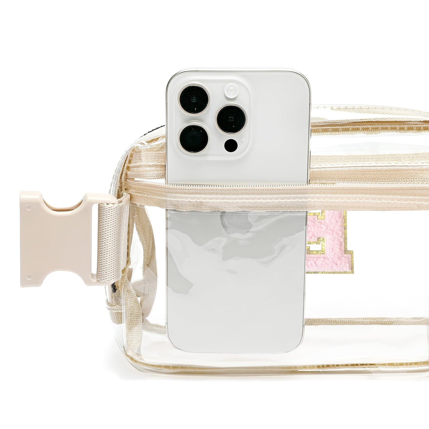 Riñonera Z-Clear Transparente con Correa Ajustable para Conciertos y Deportes para Mujer y Hombre