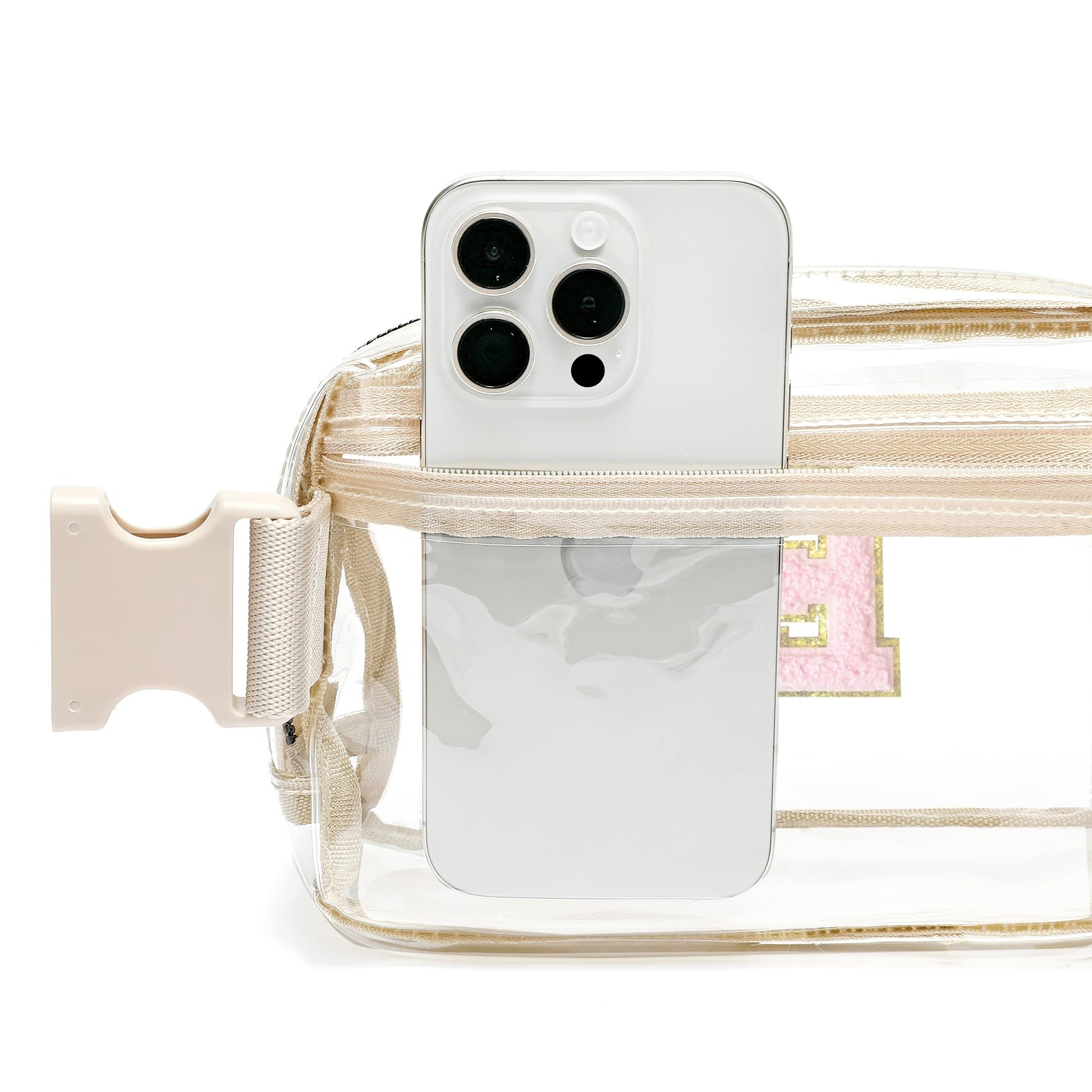 Riñonera Z-Clear Transparente con Correa Ajustable para Conciertos y Deportes para Mujer y Hombre