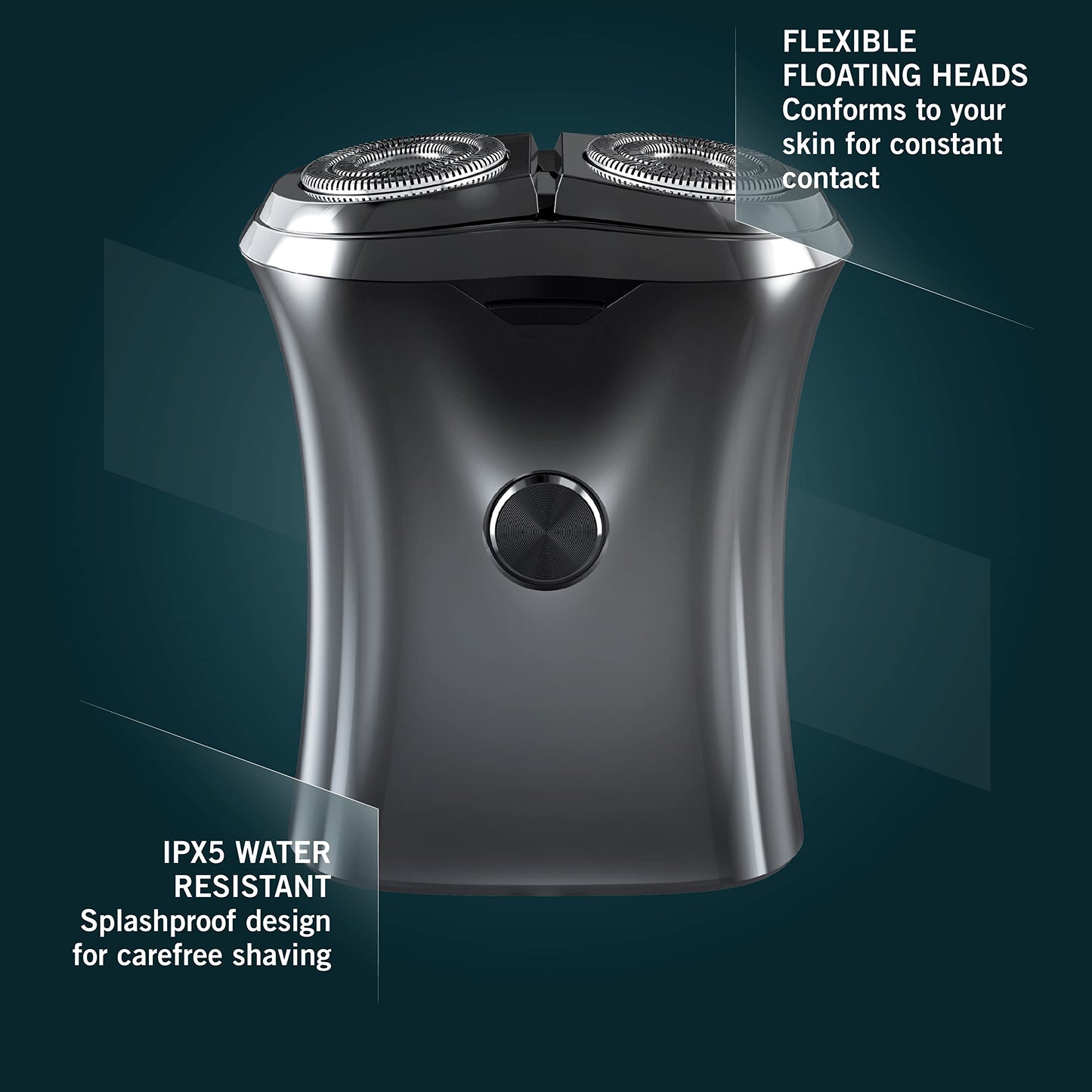 Perry Ellis Afeitadora Eléctrica para Hombre Con Cuchillas Giratorias Gemelas, Inalámbrica Portátil, Navaja Eléctrica de Viaje para Cara de Hombre, Afeitadora Recargable Usb, Cabezales de Afeitar Flot