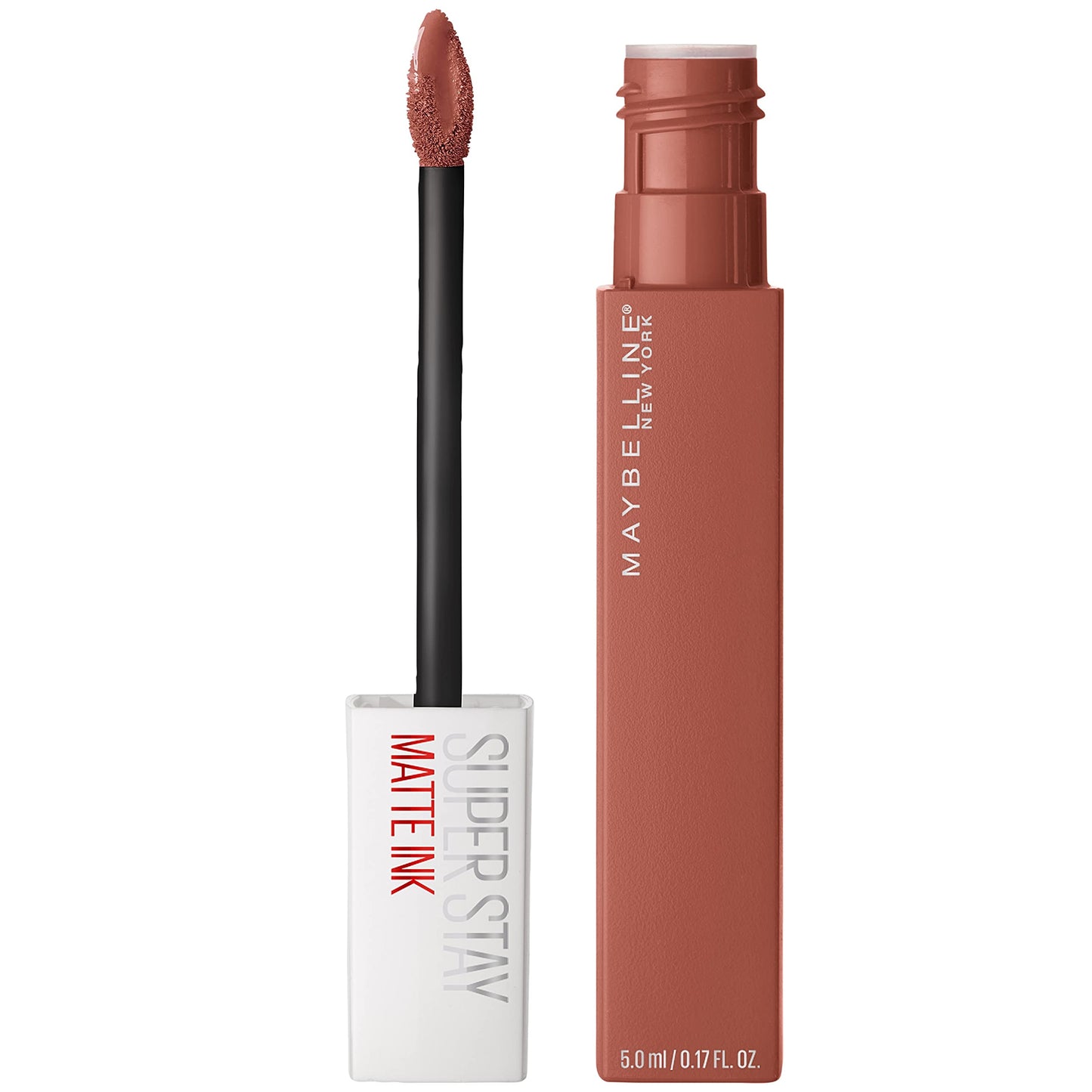 Labial líquido brillante Maybelline Super Stay Vinyl Ink Red Hot + Labial líquido indeleble Matte Ink, tono70 amazonian