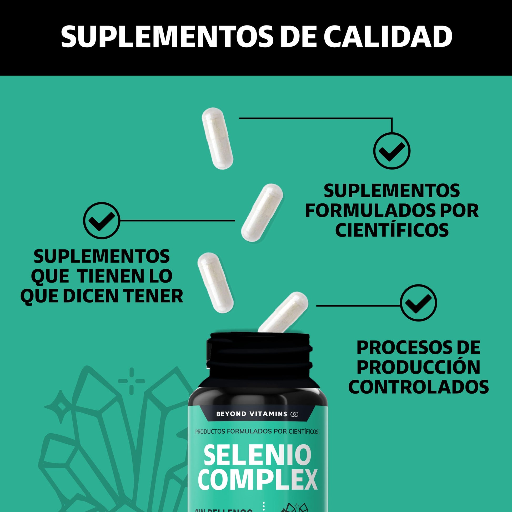 Cápsulas Selenio Seleniometionina Veganas con Vitamina E, Moringa y Raíz de Cúrcuma