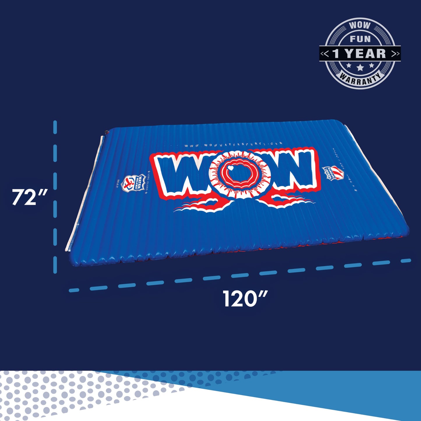 Tapete Inflable WOW Sports Azul Pasarela Flotante para Piscina y Lago para Niños y Adultos