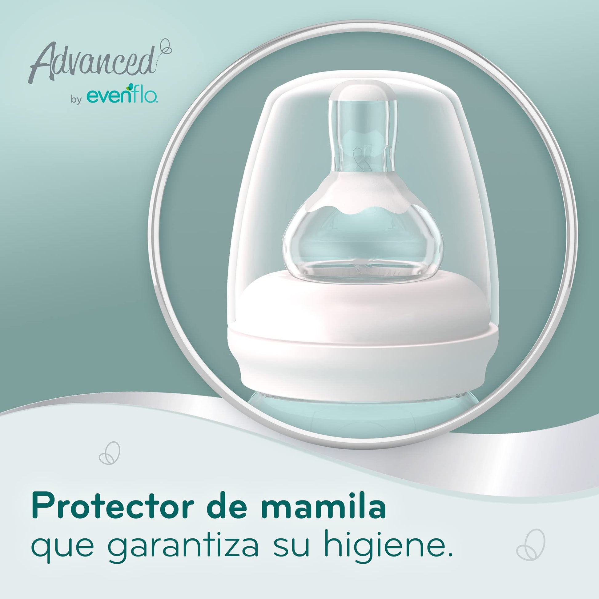 Advanced by Evenflo, Biberón Anticólicos Cuello Estándar, Niño, Color Azul, Flujo Medio, 8oz/240ml, 1 pieza, MEX.
