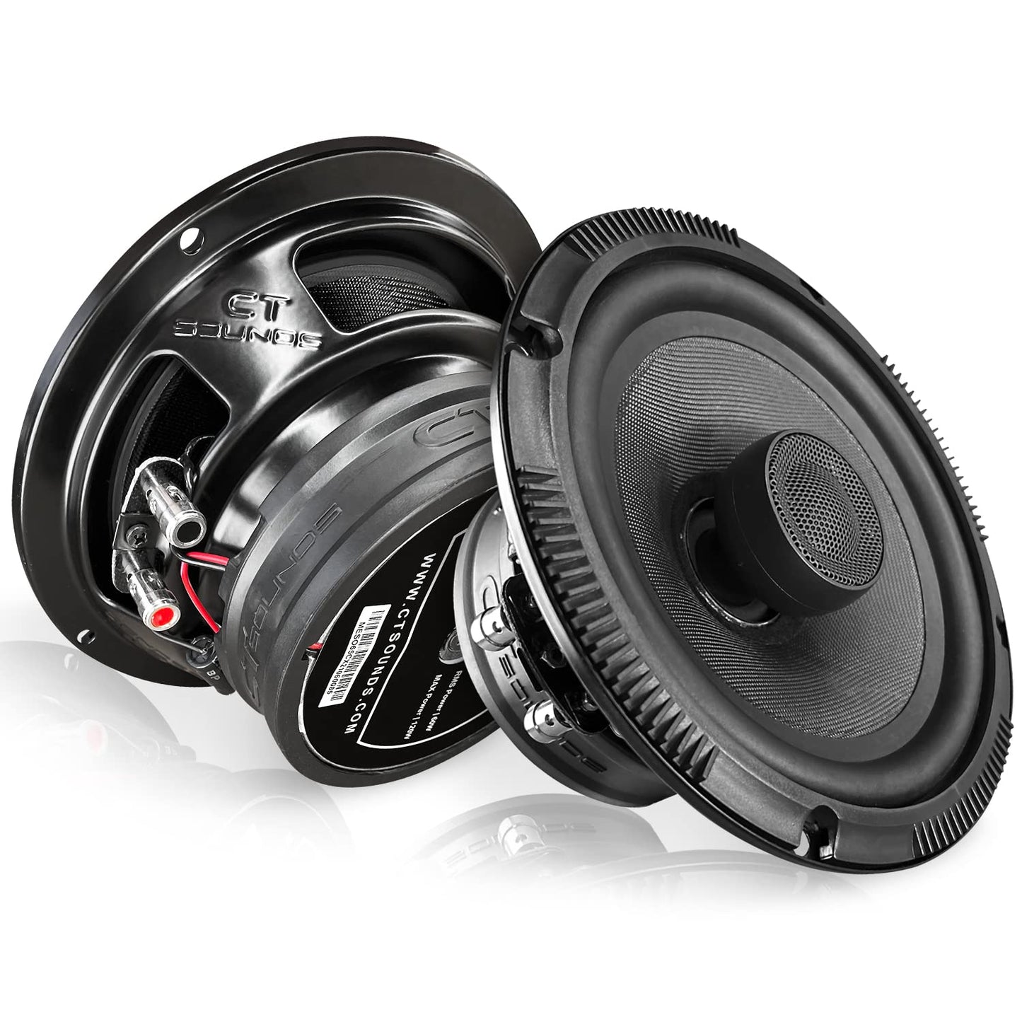 CT Sounds Meso - Altavoces coaxiales prémium de 16,5 cm, 300 W, 2 vías