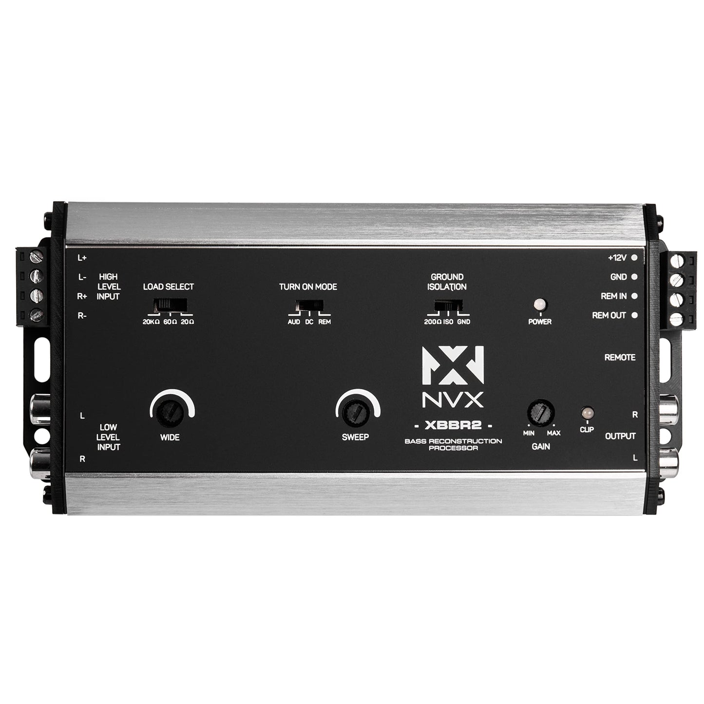 NVX XBBR2 X-Series Procesador de restauración de graves de 2 canales y convertidor de salida de línea con coincidencia de impedancia y control de nivel remoto