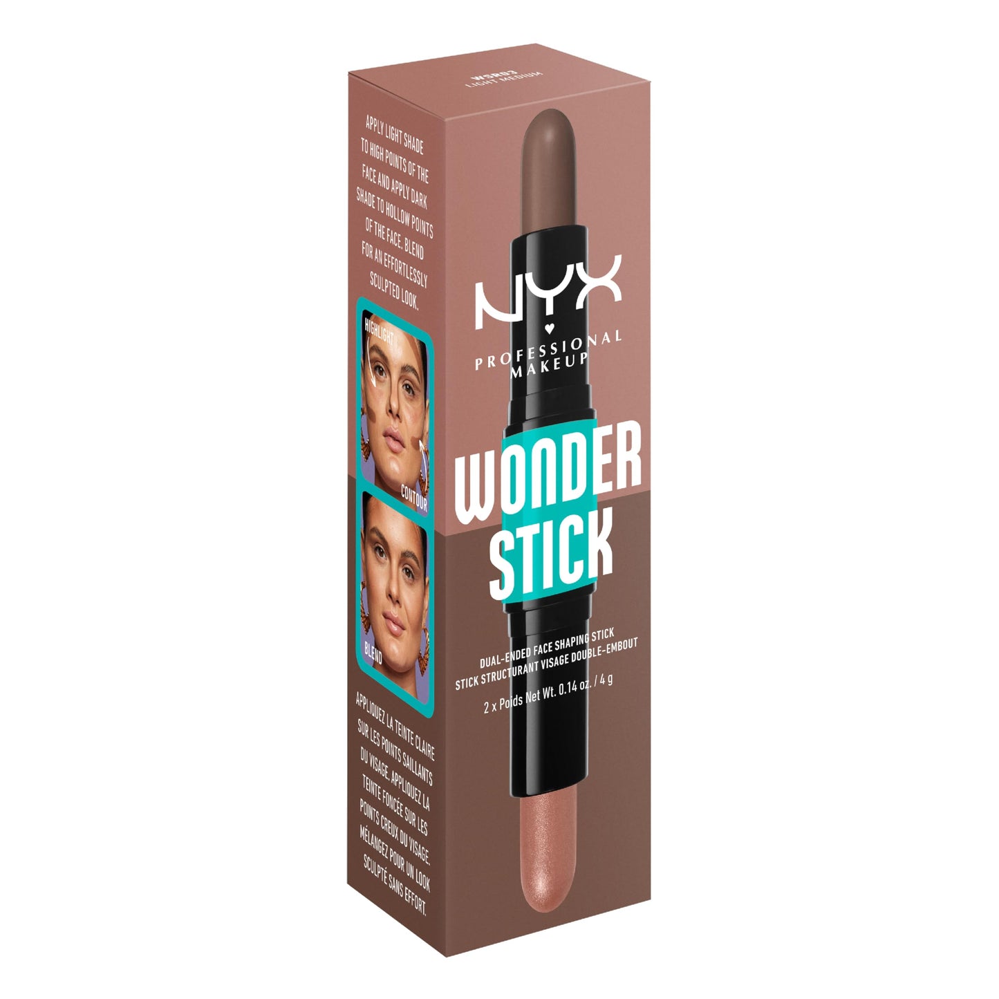 NYX Professional Makeup, Wonder Stick Contour, Contour, Light Medium