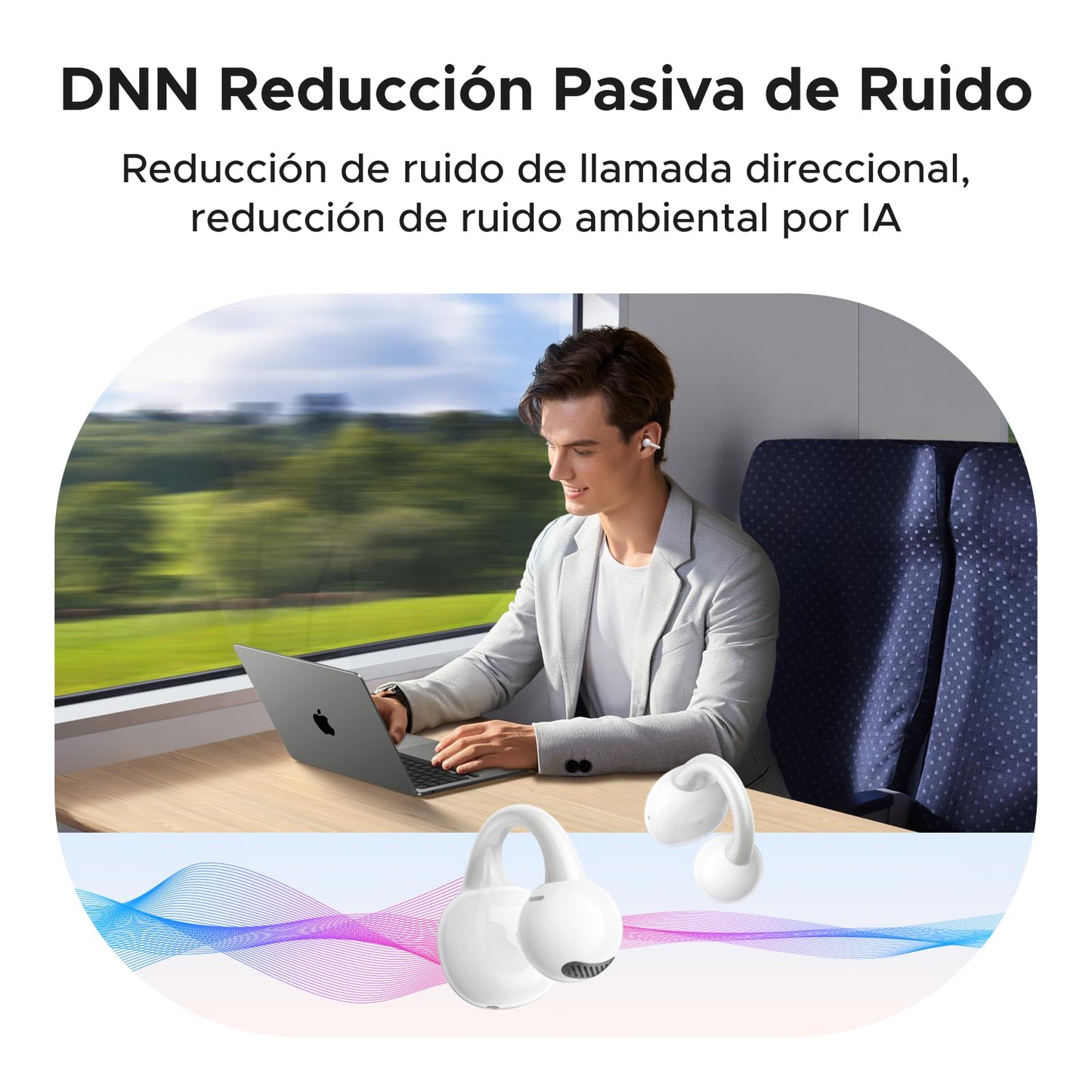 Audífonos Inalámbricos UGREEN Negro con Pantalla Táctil Inteligente para Mujer y Hombre