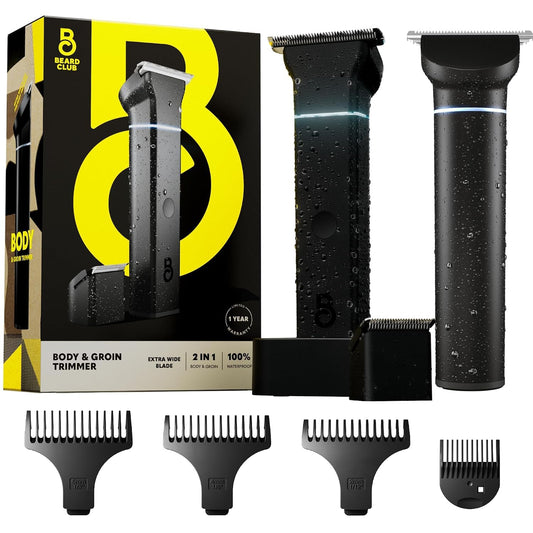 Recortador de Pelo Corporal The Beard Club Negro Recargable para Hombre