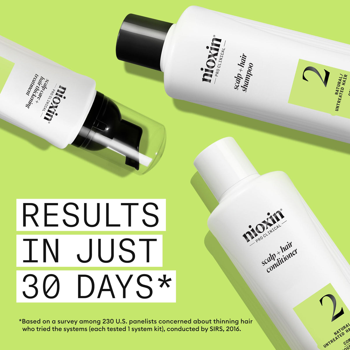 Kit Sistema de Cuidado Capilar Nioxin 2 Cabello Fino Adelgazamiento Progresivo