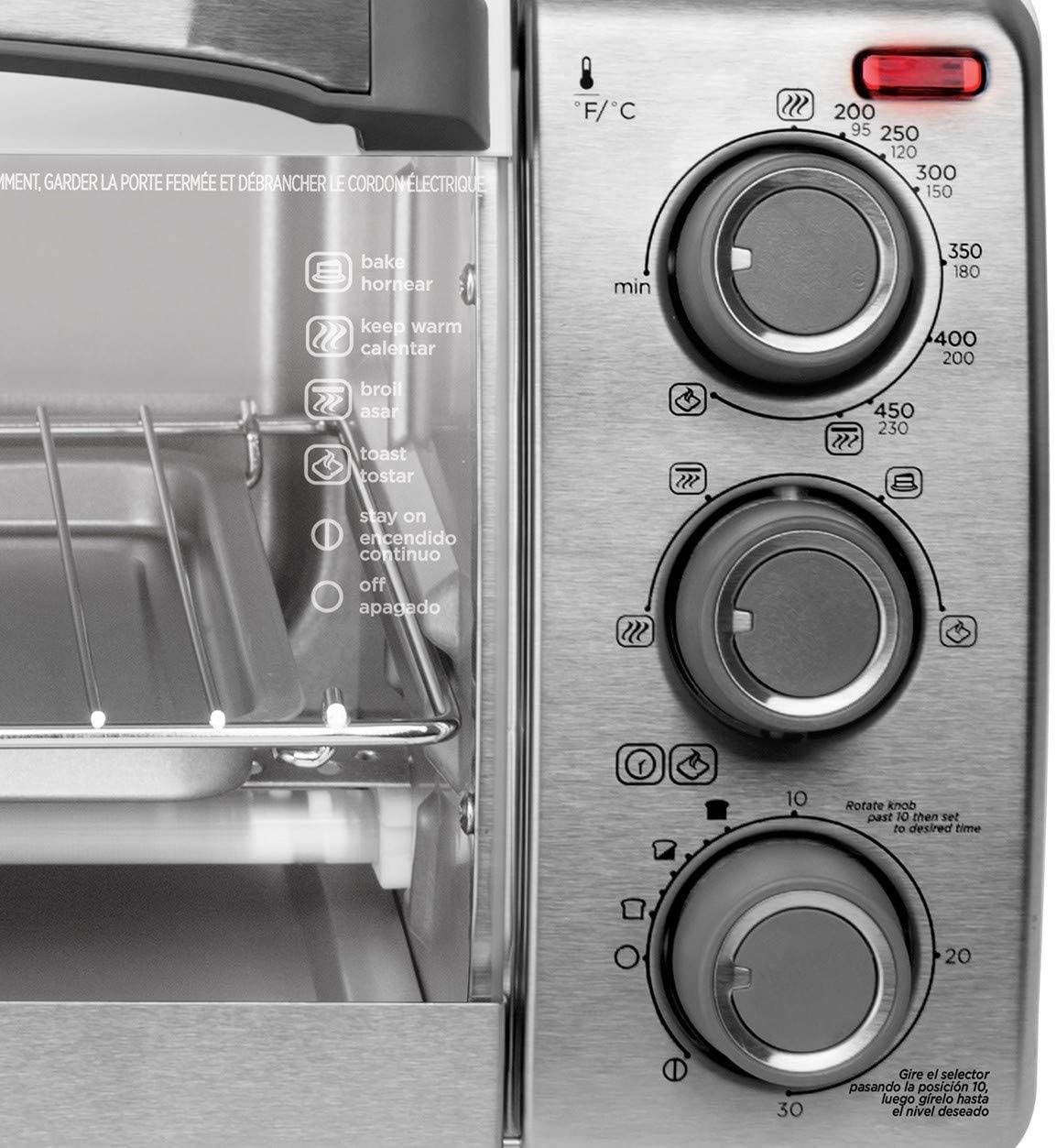 Black+Decker TO1755SWG-LA Horno Tostador Eléctrico de Convección Natural, color Blanco