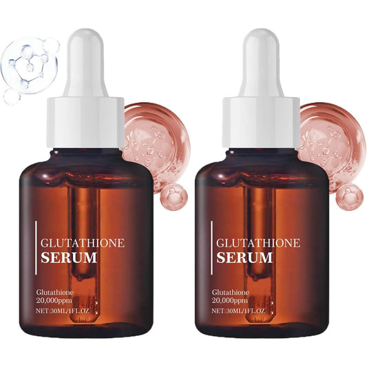 Suero de glutatión, suero de glutatión con 20.000 ppm de glutatión, niacinamida y ácido hialurónico, mejora la elasticidad de la piel, revitaliza el cutis, hidrata profundamente (2pcs)