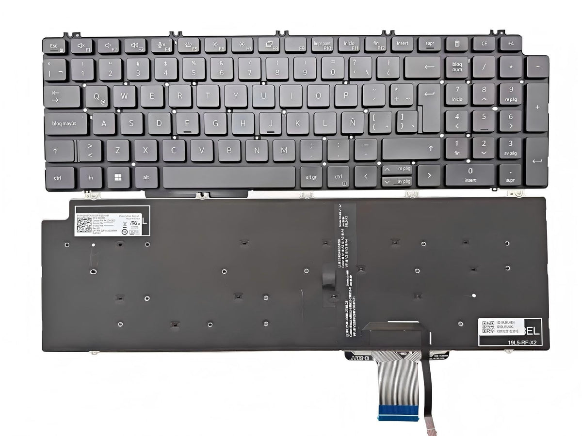 Teclado para Portátil Dell Negro con Retroiluminación diseño Latinoespañol