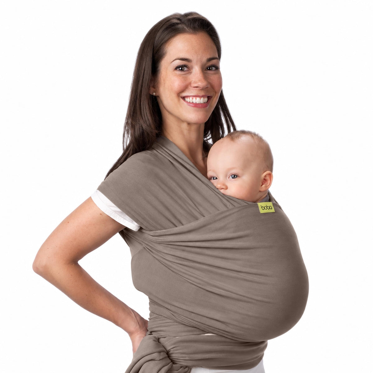 Boba Fular Elástico Portabebé Boba Wrap, para Bebés Recién Nacidos y Niños Hasta 16 Kg (Grey)