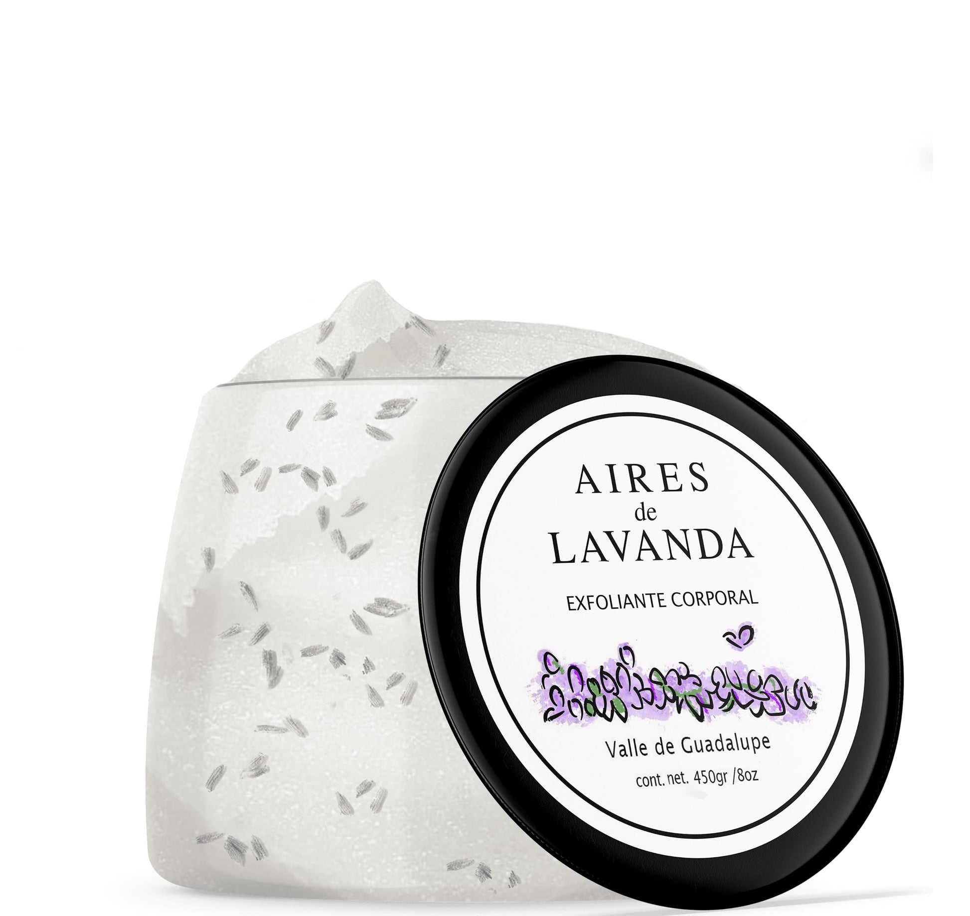 Exfoliante Corporal Natural Aires de Lavanda Aromático para Cuidado Personal