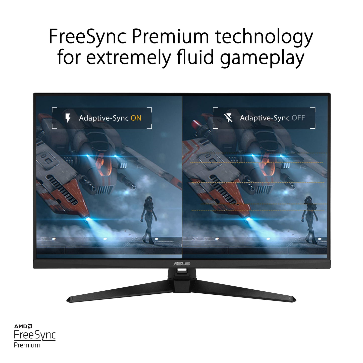 ASUS TUF Gaming Monitor HDR de 31.5" 1440P (VG32AQA1A) - QHD (2560 x 1440), 170Hz, 1ms, Extreme Low Motion Blur, FreeSync Premium, DisplayPort, HDMI, HDR-10, Shadow Boost, VESA Montaje en pared, negro