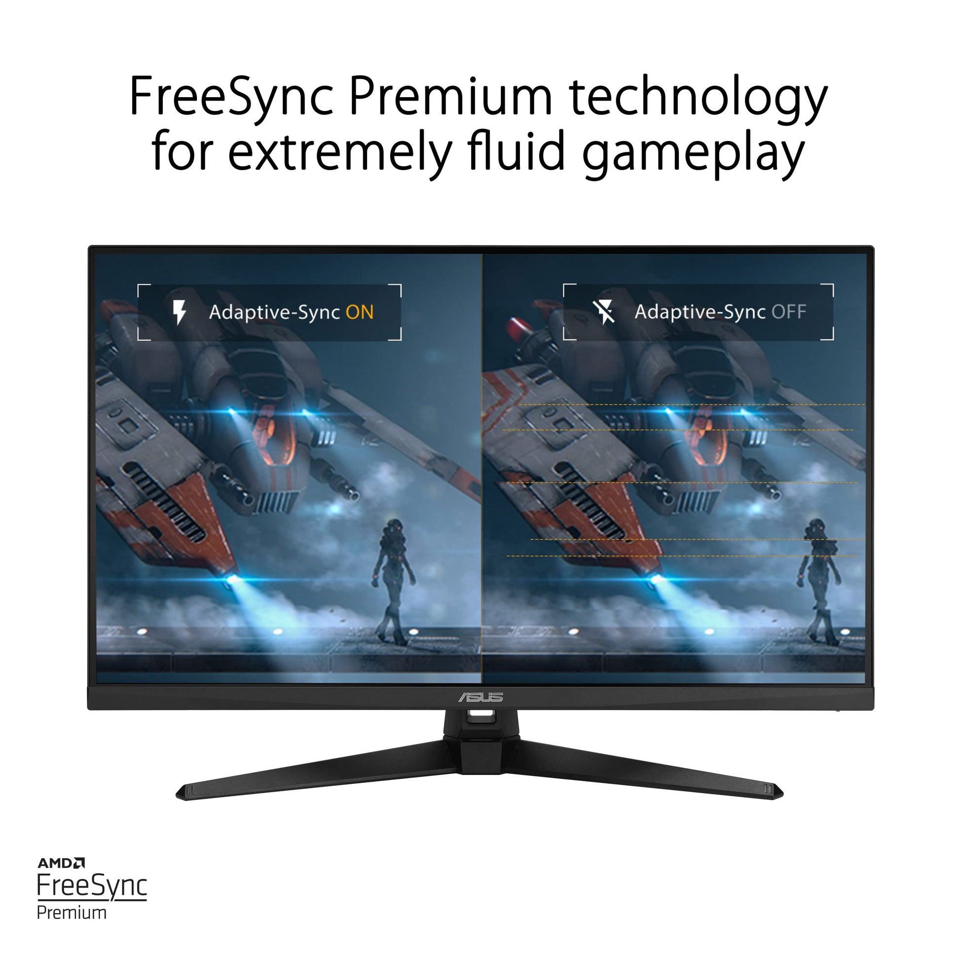 ASUS TUF Gaming Monitor HDR de 31.5" 1440P (VG32AQA1A) - QHD (2560 x 1440), 170Hz, 1ms, Extreme Low Motion Blur, FreeSync Premium, DisplayPort, HDMI, HDR-10, Shadow Boost, VESA Montaje en pared, negro