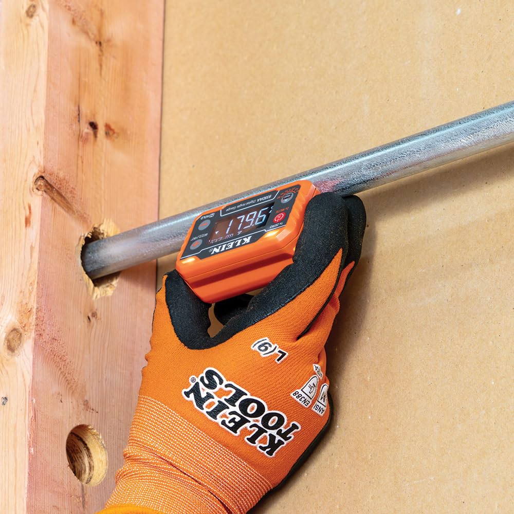 Klein Tools 935DAA Medidor electrónico digital de nivel y ángulo, alerta de ángulo LED, medición y ajuste de ángulos, rangos de 0-90 y 0-180 grados