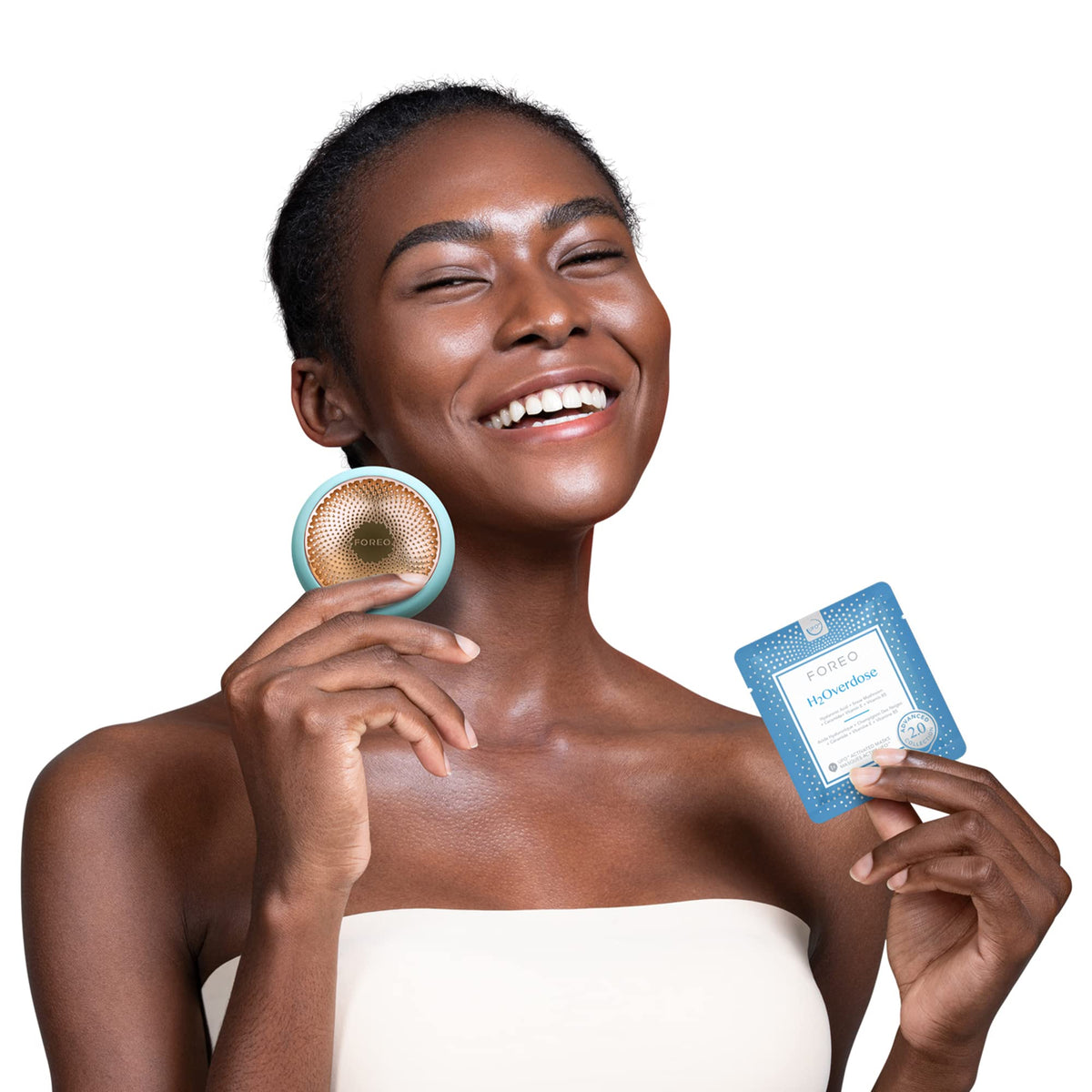 Foreo Máscara Facial H2Overdose Advanced Collection 2.0 UFO-Activated Hidratante con Ácido Hialurónico y Vitamina E para Todo Tipo de Piel Seca y Escamosa 6 U por Paq