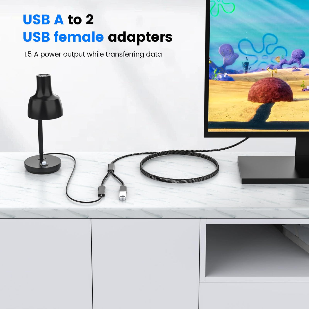 Extensión de Cable de Alimentación MOGOOD Negro para Computadora Portátil y Mac