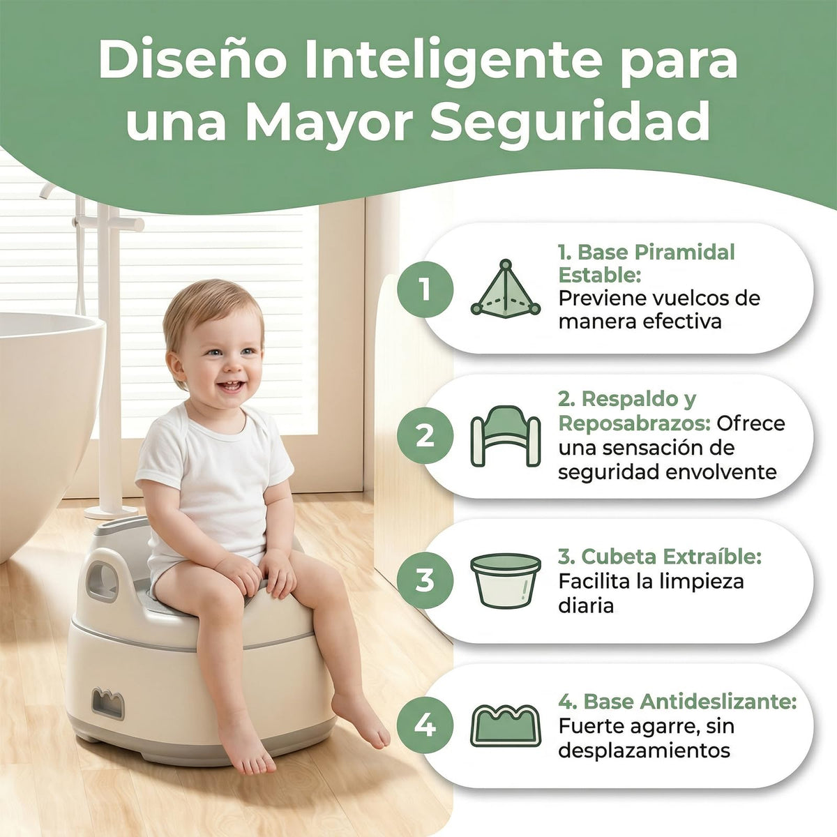 Bañito entrenador niño, Basinicas entrenadoras niños