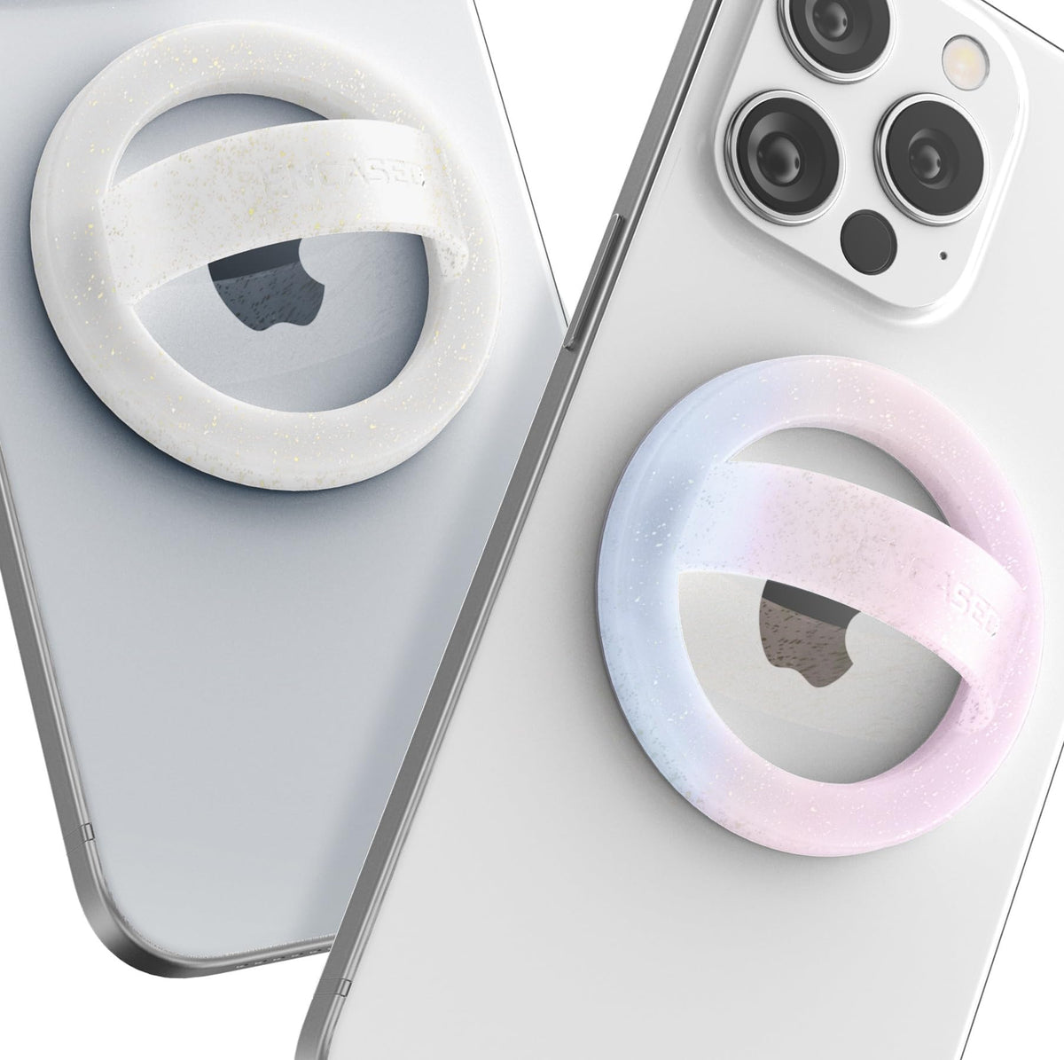 Soporte Magnético para Teléfono Compatible con MagSafe, Paquete de 2, en Brillo Claro y Sueño Degradado, con Bucle de Silicona para iPhone