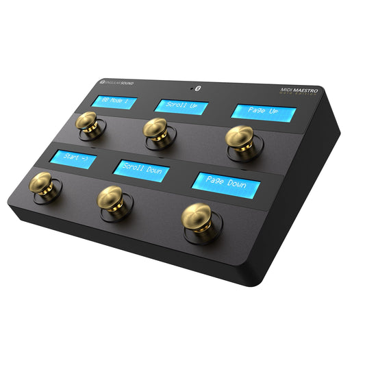 Singular Sound MIDI Maestro Gold Edition - driver de pie MIDI todo en uno con interruptores de pie silenciosos, control de aplicación móvil y modos integrados para BeatBuddy y Aeros Loop Studio