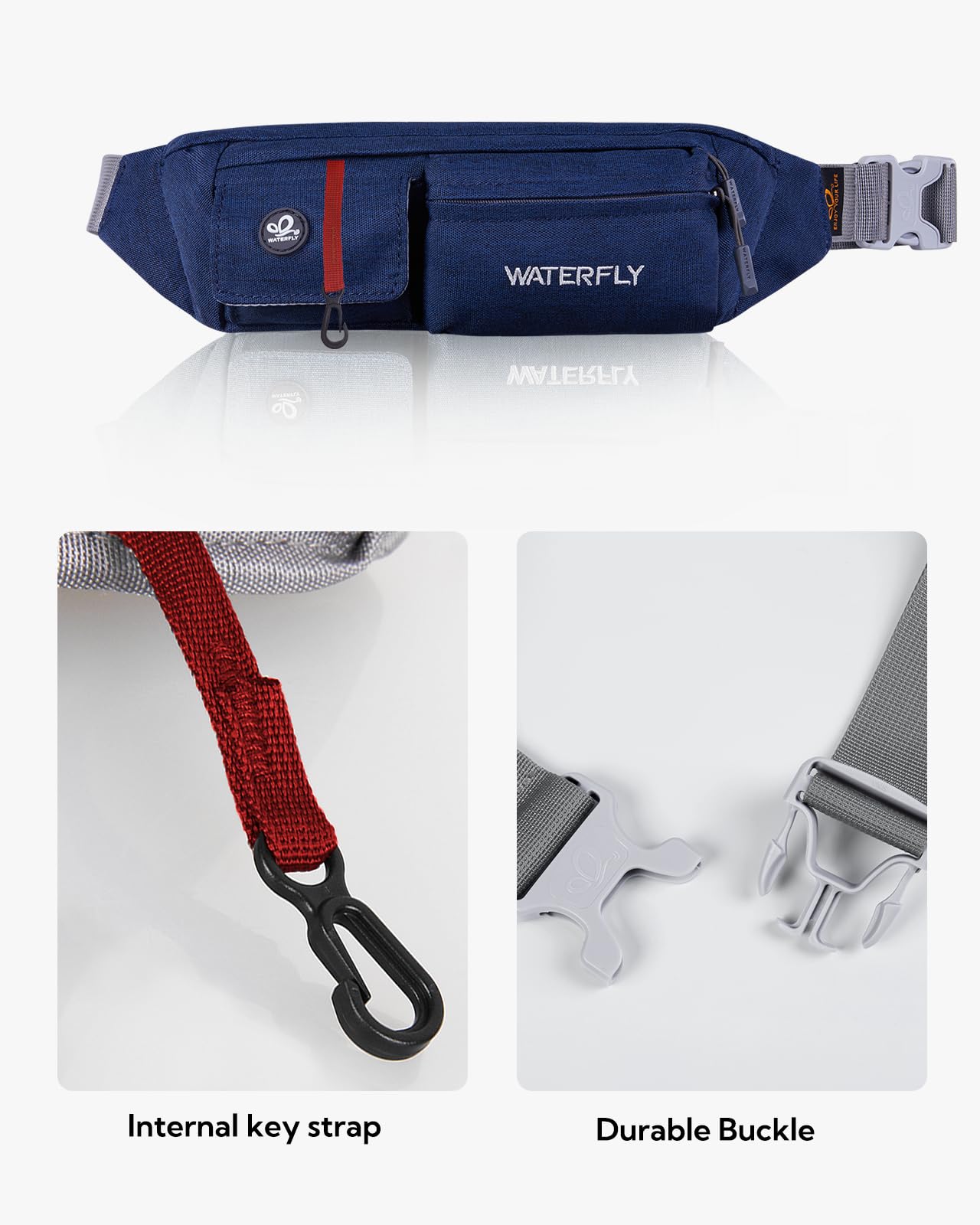 Riñonera WATERFLY Pequeña Running Resistente al Agua para Hombre y Mujer