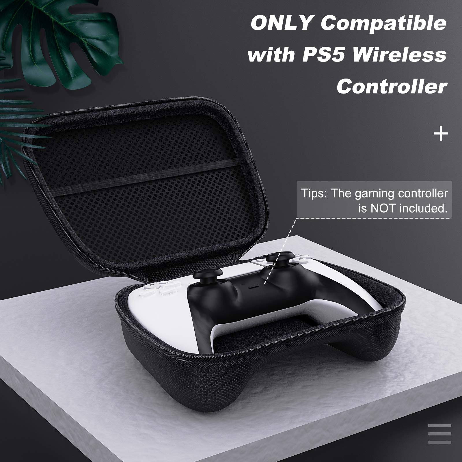 Estuche de Transporte MoKo Negro para Controlador Inalámbrico PS5 y Xbox Series X/S de Carcasa Rígida EVA
