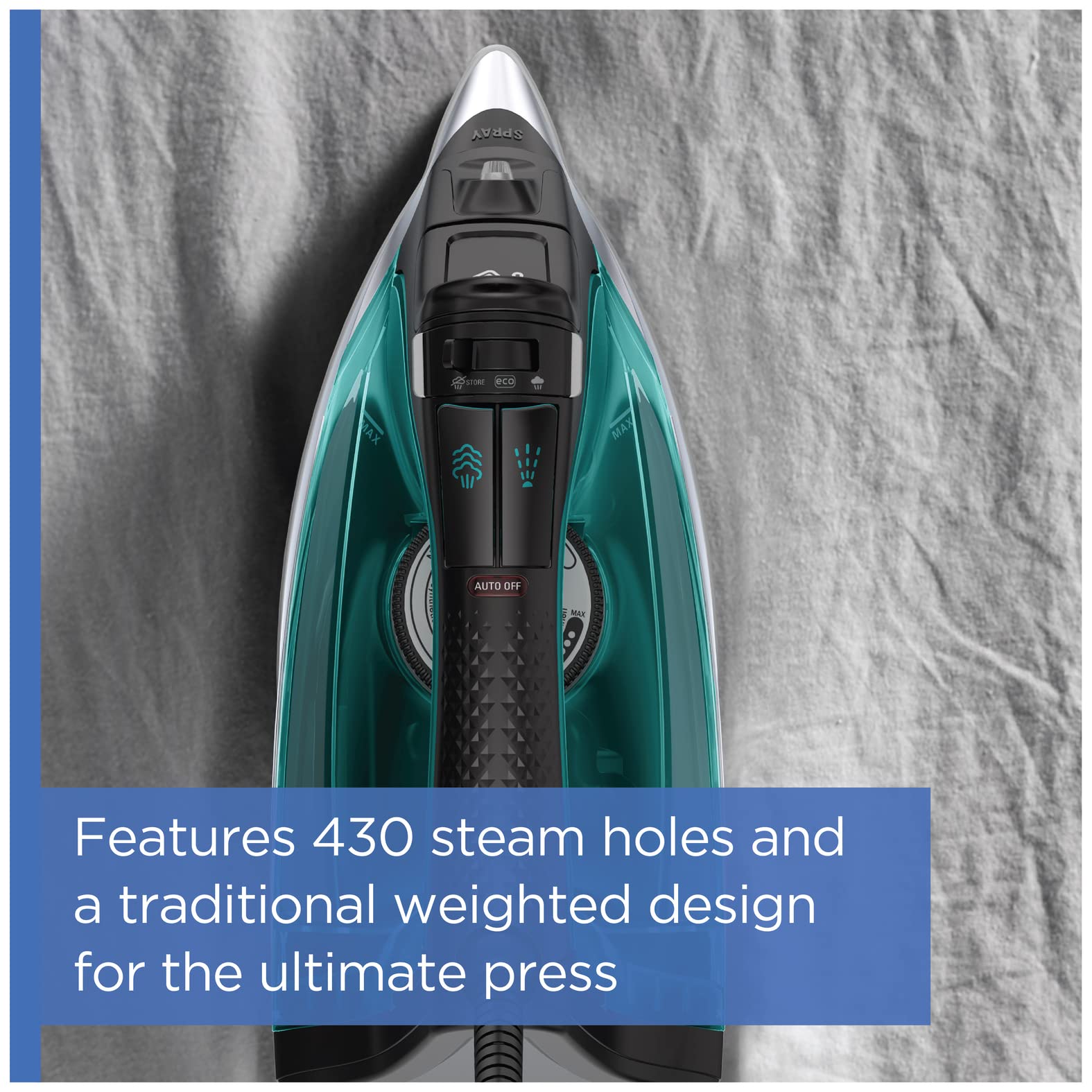 Rowenta Plancha de vapor Pro Master Xcel Steam Iron. Capacidad de 310 ml, resultados profesionales en casa, diseño ergonómico. Verde, plata y negro, DW8360U1