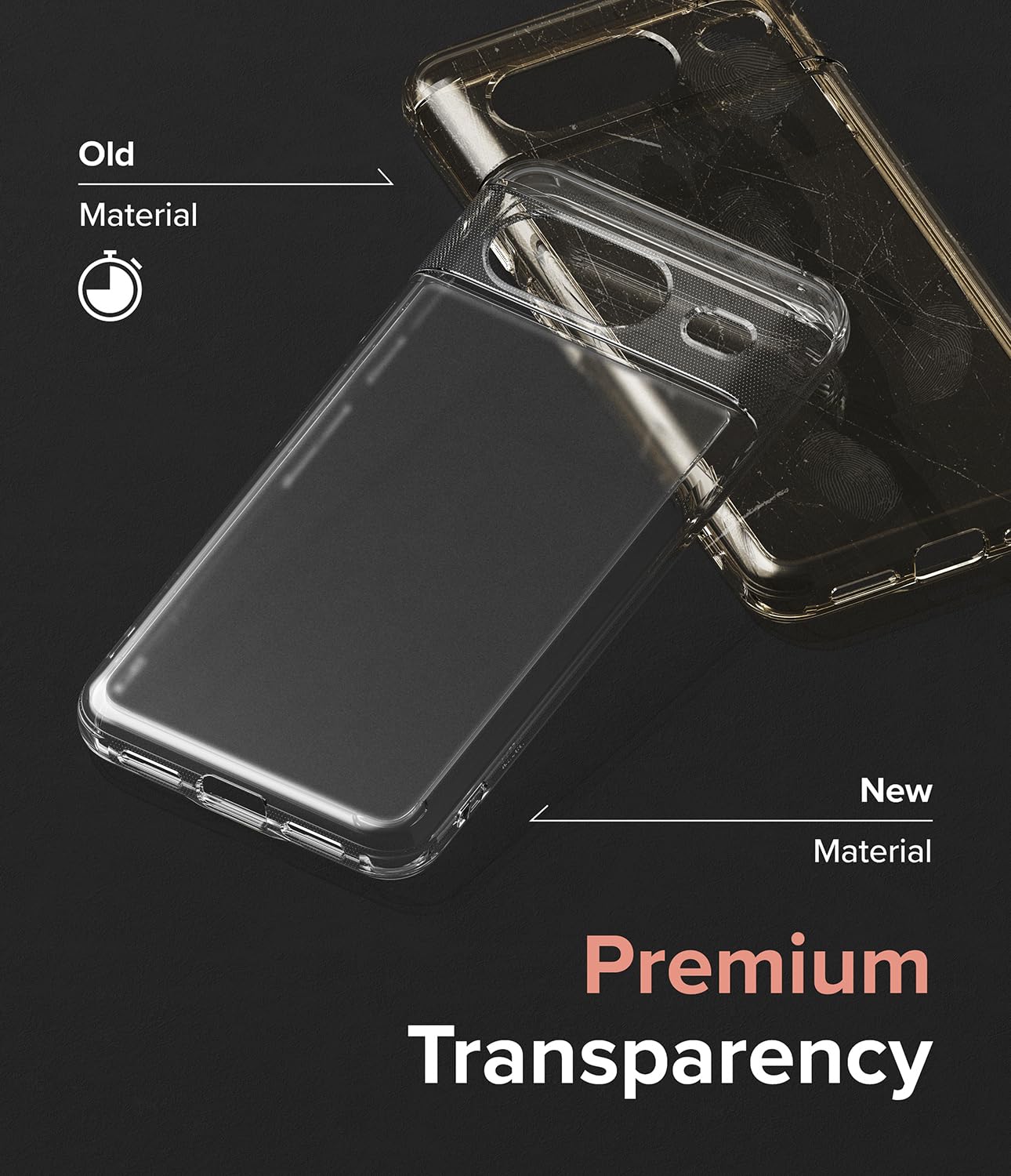 Funda Ringke Fusion Matte Transparente Esmerilado para Google Pixel 8, Acabado Mate Antihuellas y Agarre Cómodo