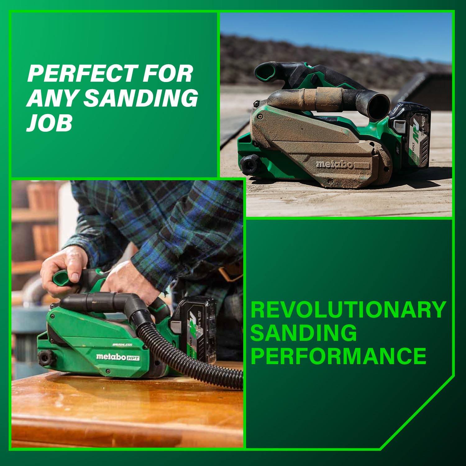 Metabo HPT - Lijadora de correa inalámbrica MultiVolt de 36 V sin escobillas de 3 x 21 pulgadas, kit de lijadora eléctrica, velocidad variable, modo automático, compatible con batería Metabo HPT de 18