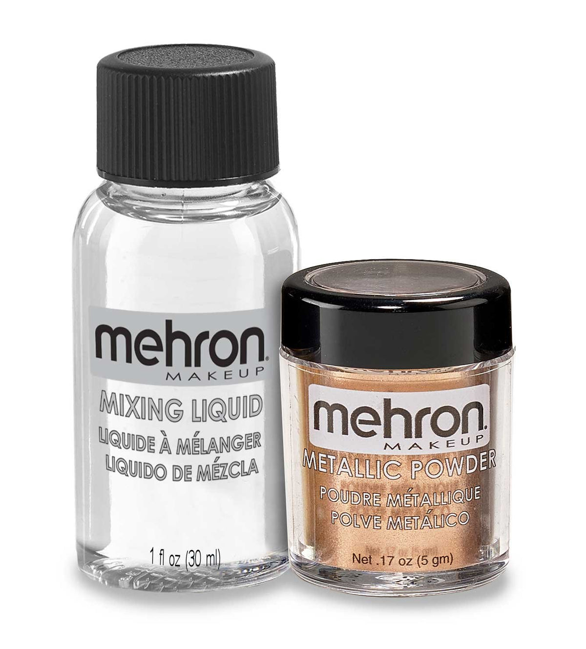 Mehron Metallic Powder With Mixing Liquid - Copper - 0.17 oz