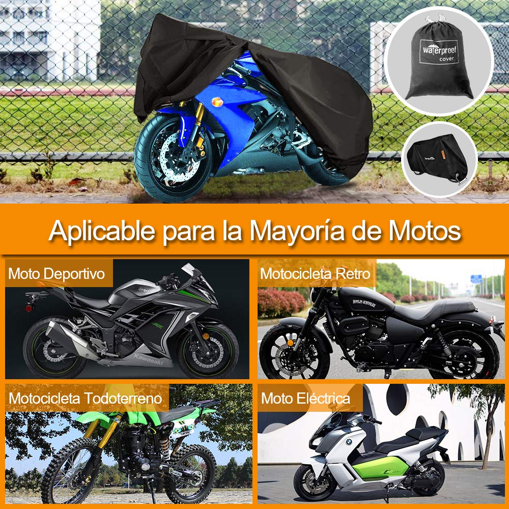 Dasking Funda para Bicicleta Moto Impermeable al Aire Libre Cubierta Resistencia al Agua Protección contra Polvo Viento UV Sol con Orificio de Bloqueo Antióxido Funda para Vehículos, Bicicleta de Montaña, Carrectera, Pista, Moto Deportivo