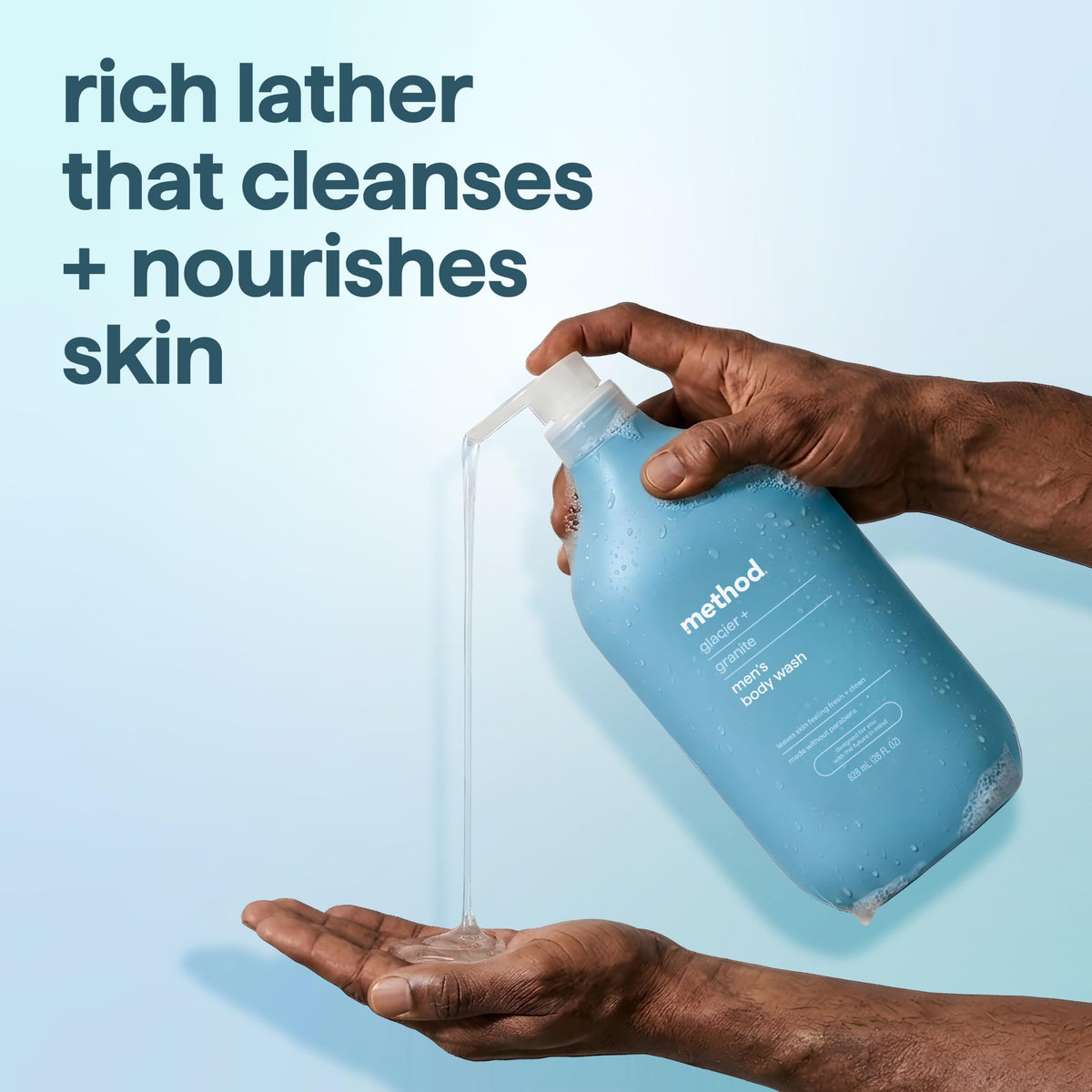Method Men Body Wash, Glacier + Granite, Paraben and Phthalate Free, 28 FL Oz (Pack of 1)
