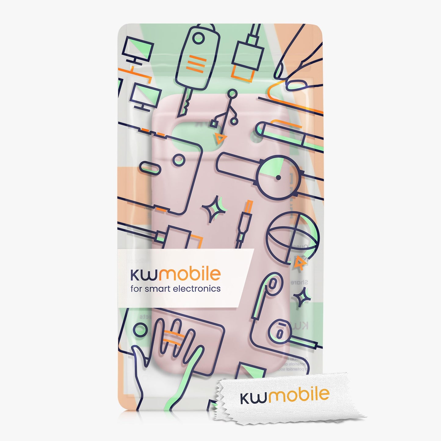 kwmobile Carcasa Compatible con Google Pixel 8a Funda - Case TPU y Silicona antigolpes - Apto Carga inalámbrica - Lila Color Carne