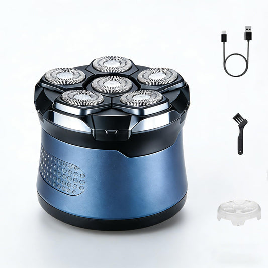Afeitadora SWKXZU Negra 6D con Cabezal Magnético y Cuchilla Ultradelgada IPX7 para Hombre