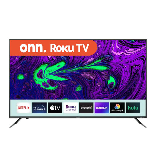 ONN Televisión de 55 Pulgadas Serie 1 Class 4K 2160P Pantalla LED UHD Smart Roku TV con HDR HDMI USB Frecuencia de actualización 60 Hz Funciona con Alexa y Asistente Google (Reacondicionado)