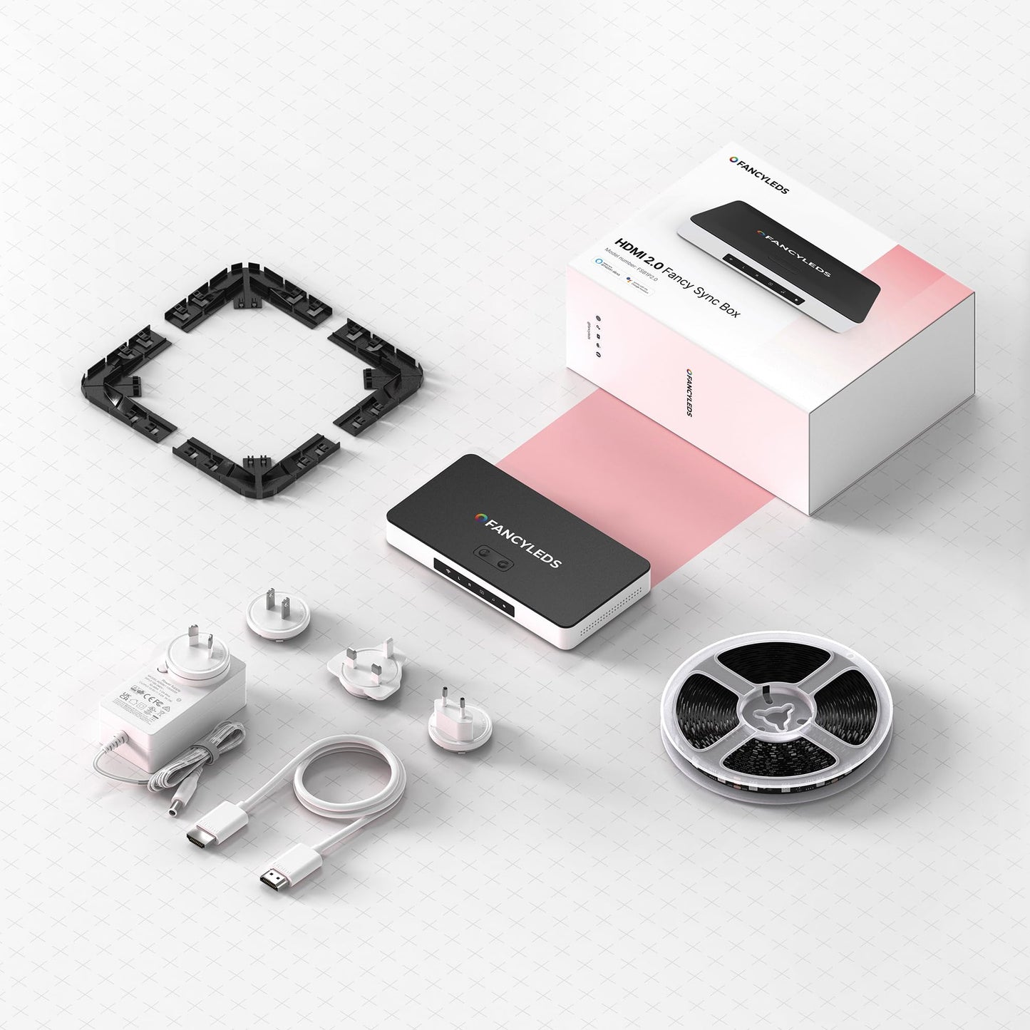 Caja de Sincronización Fancy para Retroiluminación Ambiental HDMI 2.0 56 a 65 Pulgadas