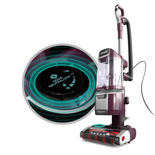 Aspiradora Vertical Shark Morado con DuoClean PowerFins HairPro Neutralizador de Olores para Mascotas