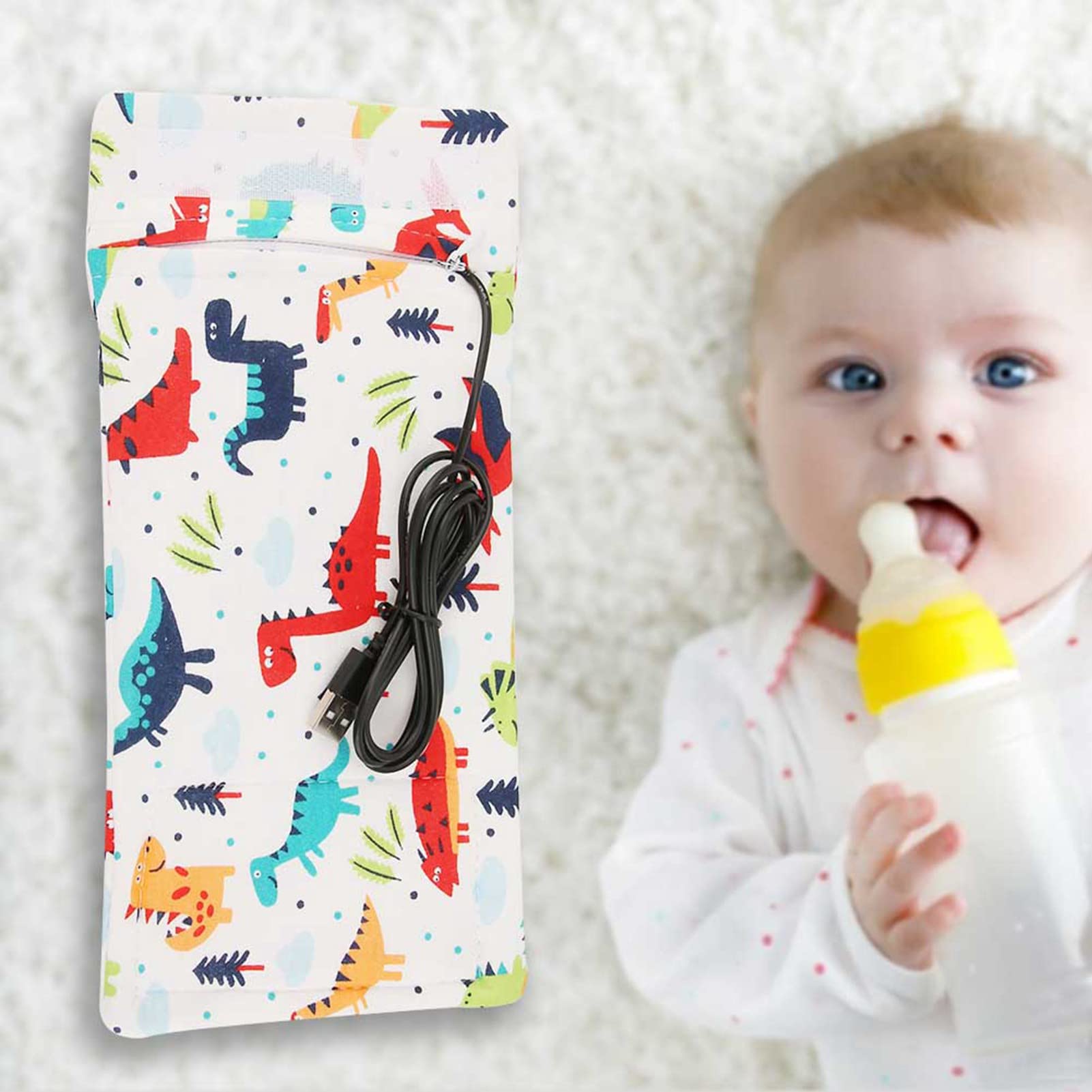 Funda para Biberón que Mantiene el Calor, Bolsas para Biberones Portátiles, USB para Mantener el Calor de la Leche, Calentador Multifunción para Taza de café, té, Bebida, Bolsa de (Tipo 2)